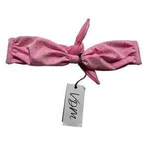 VDM The Label Bowie Mermaid Reversible Bandeau Bikini Top in Pink